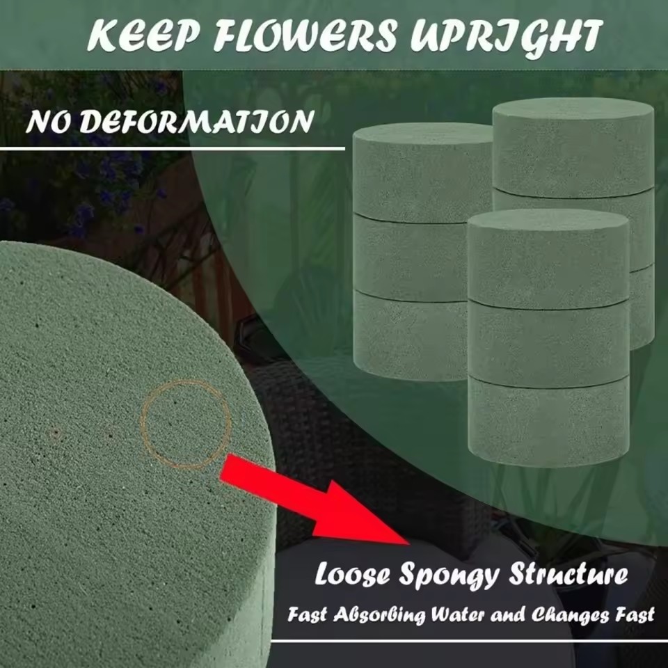 6 pçs verde floral espuma redo - Floral Foam Oasis avaliação e preço