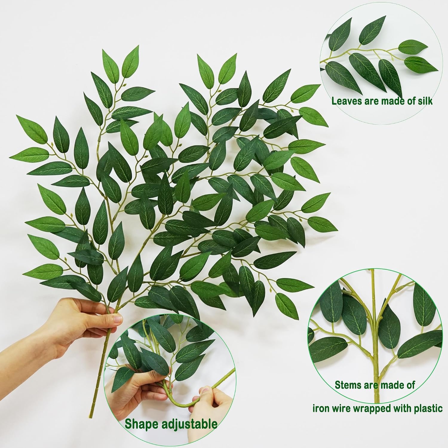 130 Peças de 68CM de Ramos de  - Ruscus Stem Faux avaliação e preço
