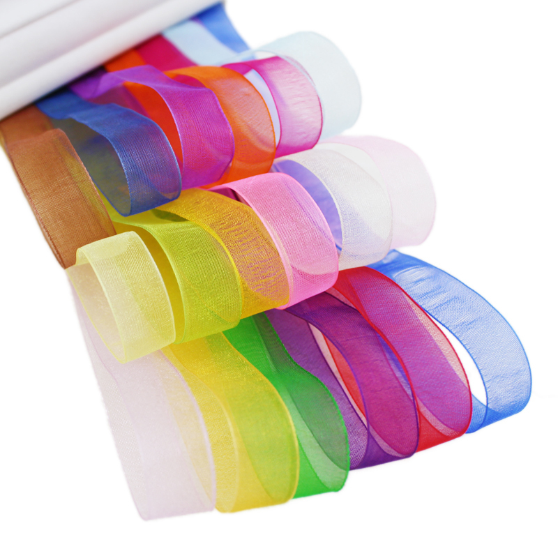 (50 Jardas/Rolo) Fitas de Orga - Ribbon Organza Roll avaliação e preço